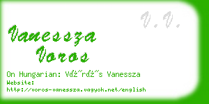 vanessza voros business card